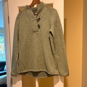 The North Face Green Pullover Sweater with Toggle Buttons Womens XL